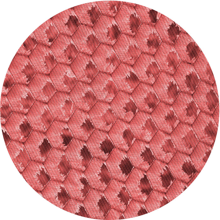 Square Patterned Red Rug, pat2603rd