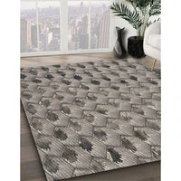 Patterned Silver Pink Novelty Rug, pat2603