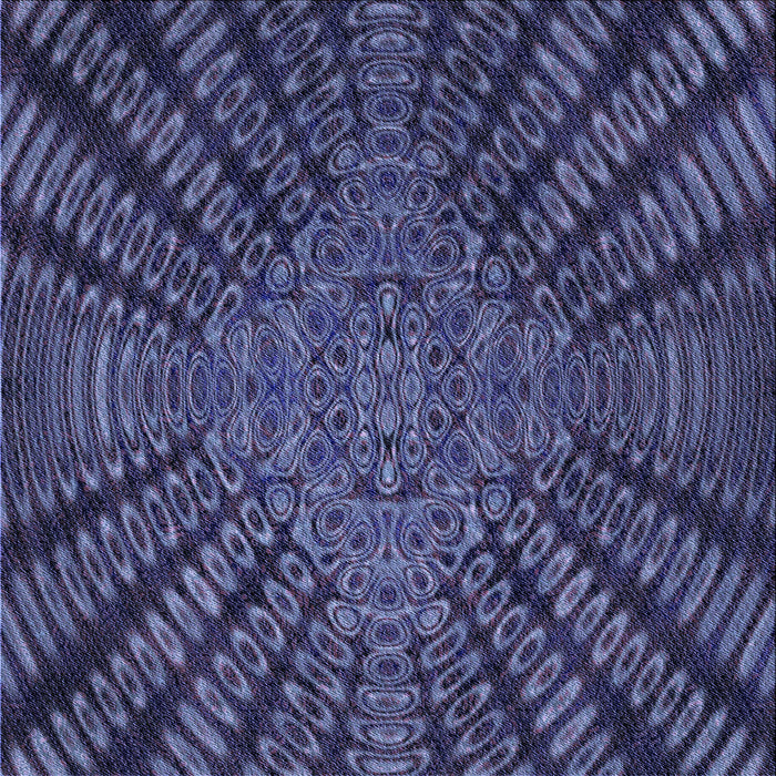 Round Patterned Slate Blue Rug, pat2604blu