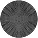 Square Patterned Charcoal Black Rug, pat2604gry