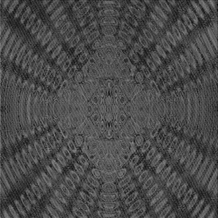 Round Patterned Charcoal Black Rug, pat2604gry