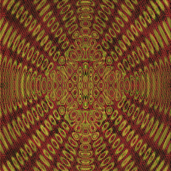 Round Patterned Crimson Red Rug, pat2604org