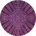 Square Patterned Pink Plum Purple Rug, pat2604pur