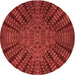 Square Machine Washable Transitional Red Rug in a Living Room, wshpat2604rd