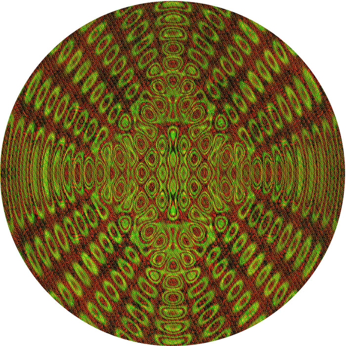 Square Machine Washable Transitional Saffron Red Rug in a Living Room, wshpat2604yw