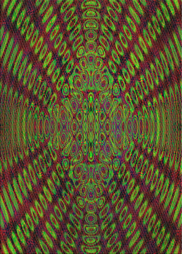 Patterned Green Novelty Rug, pat2604