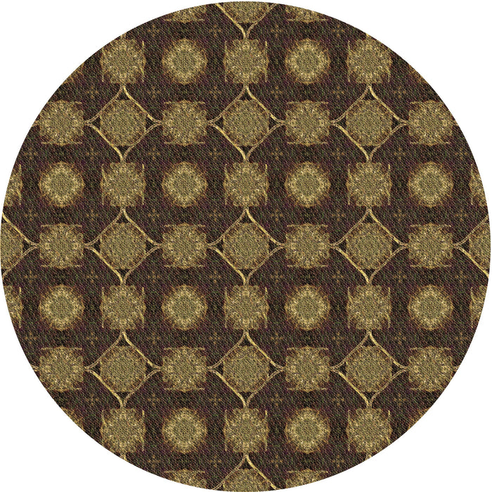 Square Patterned Light Brown Rug, pat2605brn