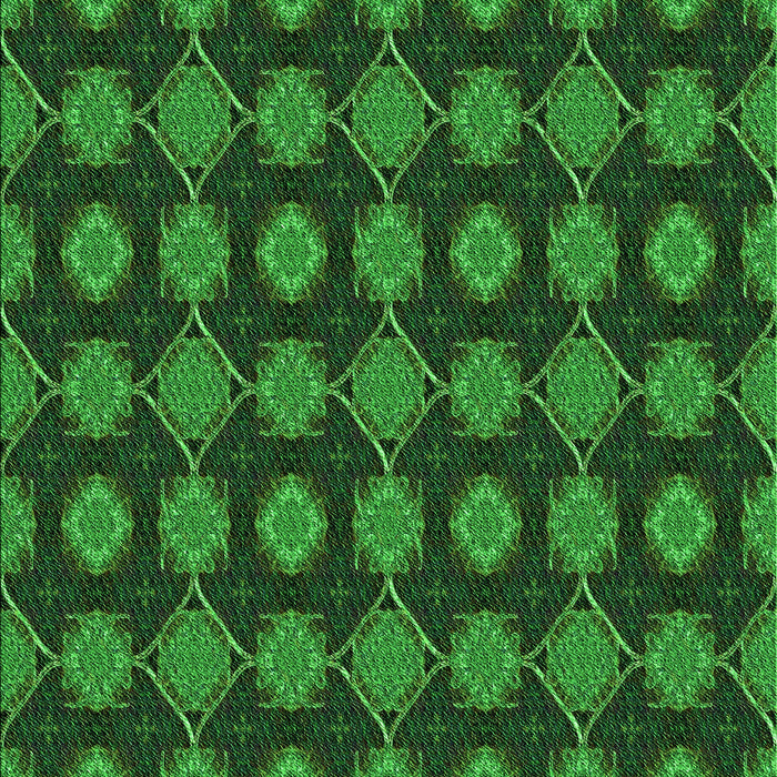 Patterned Deep Emerald Green Rug, pat2605grn