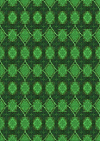 Machine Washable Transitional Deep Emerald Green Rug, wshpat2605grn