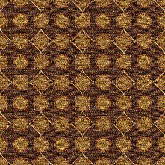 Round Patterned Red Rug, pat2605org