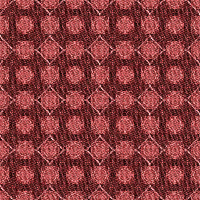 Round Patterned Red Rug, pat2605rd