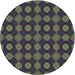 Sideview of Patterned Charcoal Black Novelty Rug, pat2605