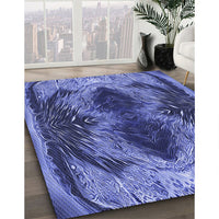 Patterned Sky Blue Rug, pat2606blu