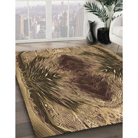 Patterned Bronze Brown Rug, pat2606brn