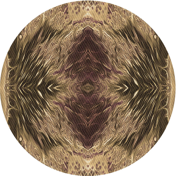 Square Patterned Bronze Brown Rug, pat2606brn