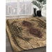 Machine Washable Transitional Bronze Brown Rug in a Family Room, wshpat2606brn