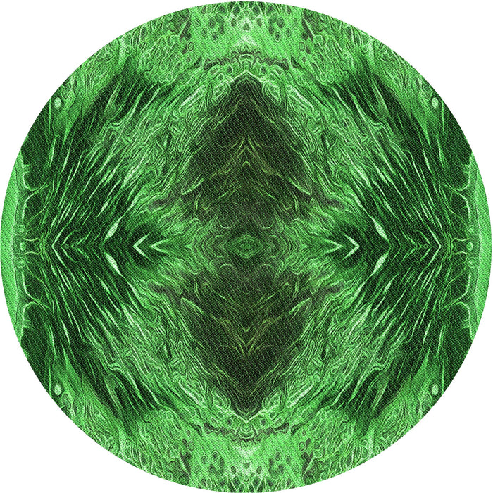 Square Patterned Deep Emerald Green Rug, pat2606grn