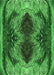 Patterned Deep Emerald Green Rug, pat2606grn