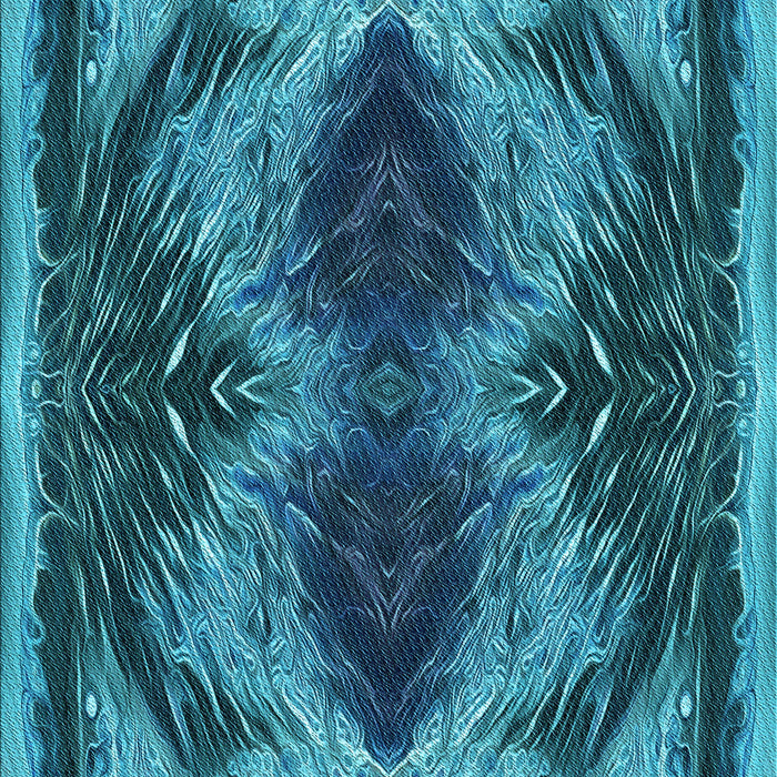 Machine Washable Transitional Bright Turquoise Blue Rug, wshpat2606lblu