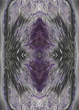 Patterned Dark Gray Novelty Rug, pat2606