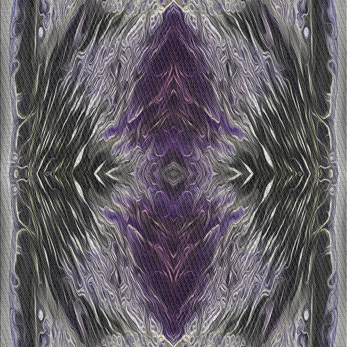 Patterned Dark Gray Novelty Rug, pat2606