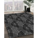 Patterned Ash Gray Rug in Family Room, pat2607gry