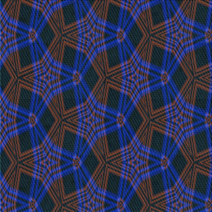 Round Patterned Blue Rug, pat2607lblu