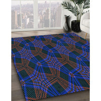 Patterned Blue Rug, pat2607lblu