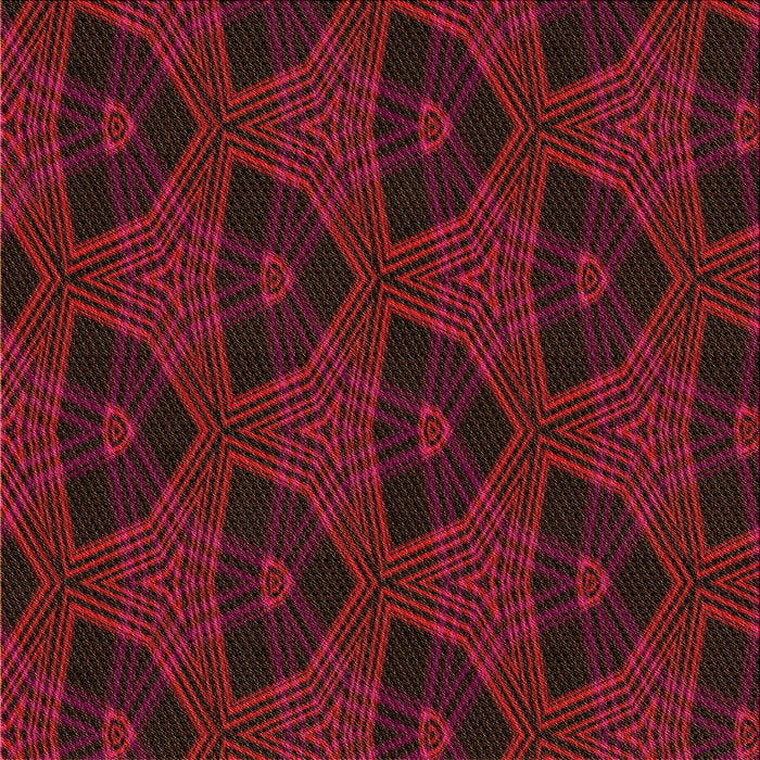 Round Patterned Red Rug, pat2607org