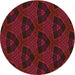 Square Patterned Red Rug, pat2607org