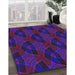 Patterned Dark Magenta Purple Rug in Family Room, pat2607pur