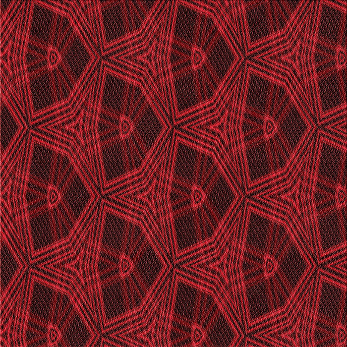 Round Patterned Red Rug, pat2607rd