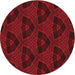 Square Patterned Red Rug, pat2607rd