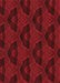 Machine Washable Transitional Red Rug, wshpat2607rd