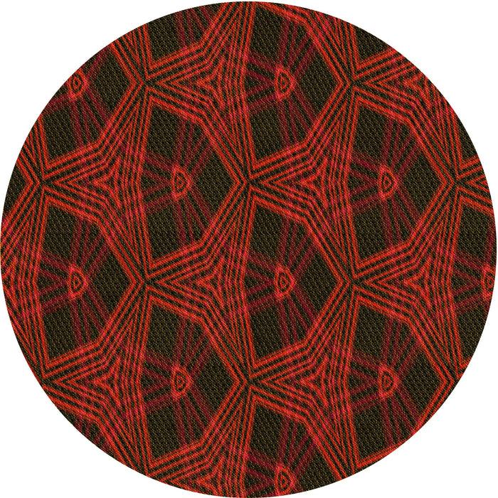 Square Patterned Red Brown Rug, pat2607yw