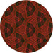 Square Patterned Red Brown Rug, pat2607yw