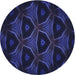 Square Patterned Night Blue Rug, pat2608blu