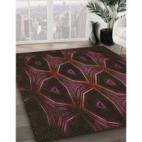 Patterned Chocolate Brown Rug, pat2608brn