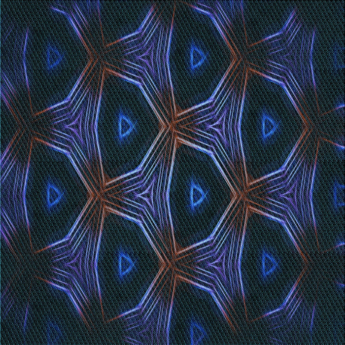 Round Patterned Blue Rug, pat2608lblu