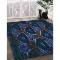 Patterned Blue Rug, pat2608lblu