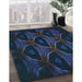 Machine Washable Transitional Blue Rug in a Family Room, wshpat2608lblu