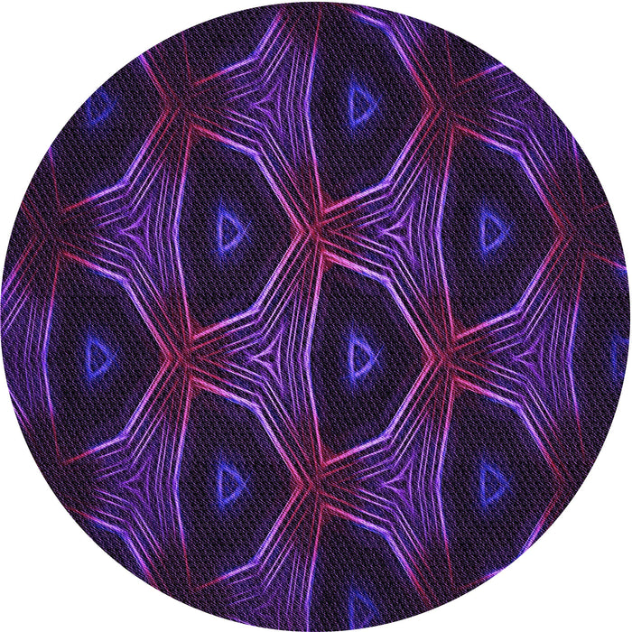 Square Patterned Dark Purple Rug, pat2608pur