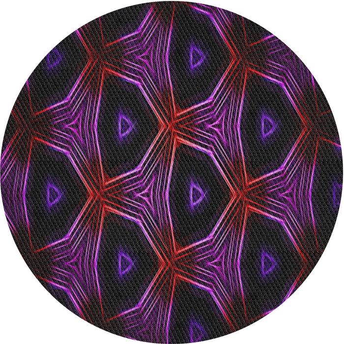 Sideview of Patterned Purple Novelty Rug, pat2608