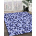 Machine Washable Transitional Jeans Blue Rug in a Family Room, wshpat2609blu