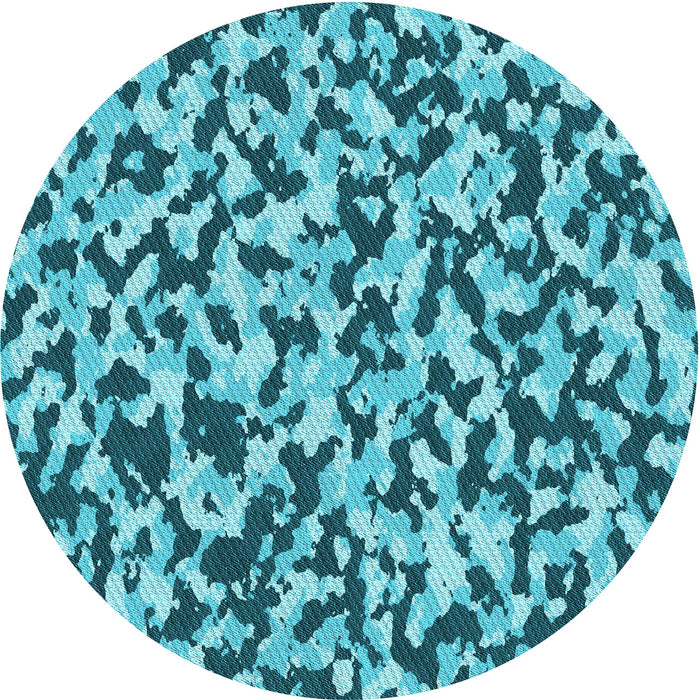 Square Patterned Teal Green Rug, pat2609lblu