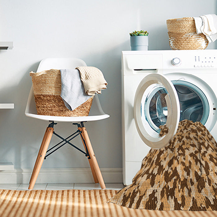 Machine Washable Transitional Yellow Orange Rug in a Washing Machine, wshpat2609org