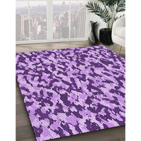 Patterned Violet Purple Rug, pat2609pur