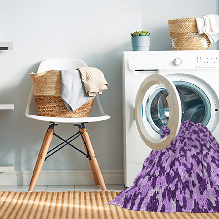 Machine Washable Transitional Violet Purple Rug in a Washing Machine, wshpat2609pur