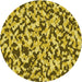 Square Patterned Bright Gold Yellow Rug, pat2609yw