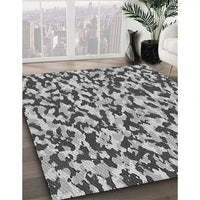 Patterned Light Black Novelty Rug, pat2609